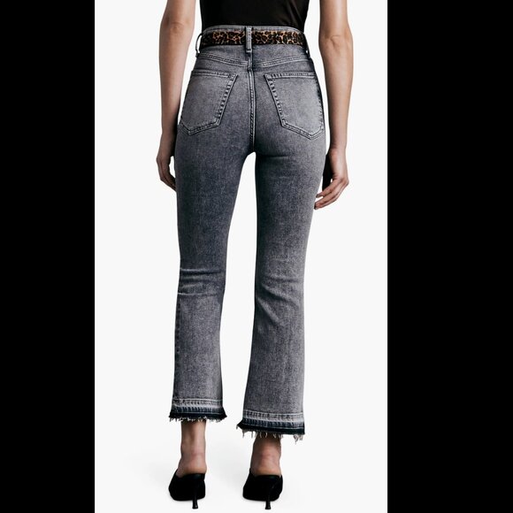 Rag & Bone Women's Casey High Rise Ankle Flare Jeans in Harley Grey B4HP $255 - Picture 2 of 3